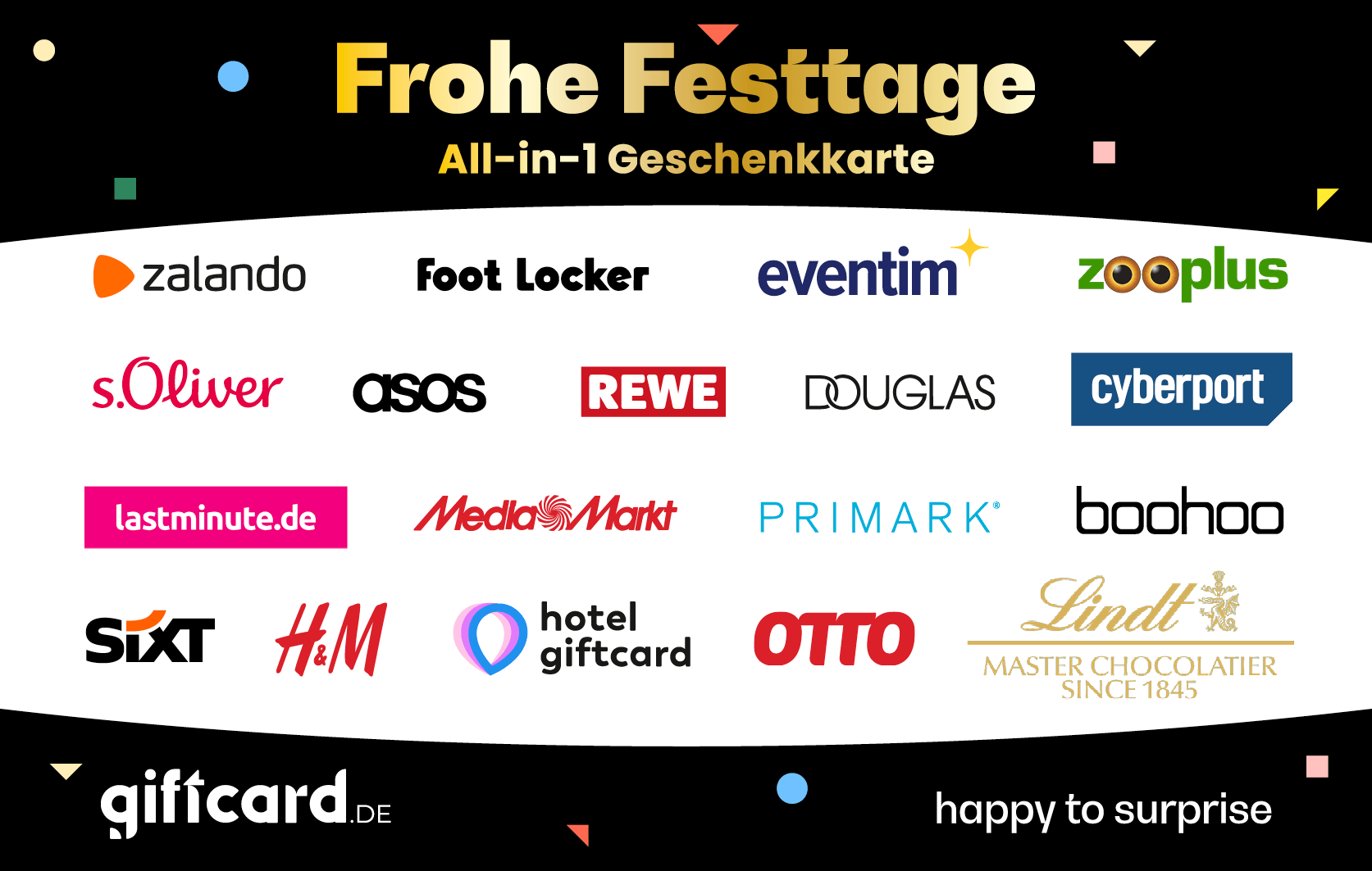 All-in-1 Frohe Festtage Geschenkkarte